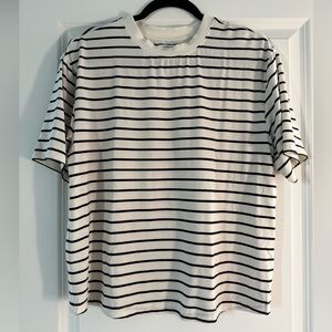 Striped Black and White Short Sleeve Tee